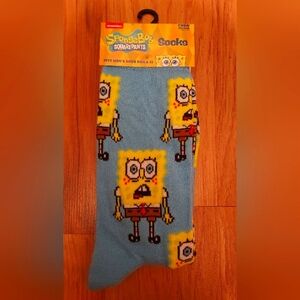 Sponge Bob Crew Socks New Size 6-12